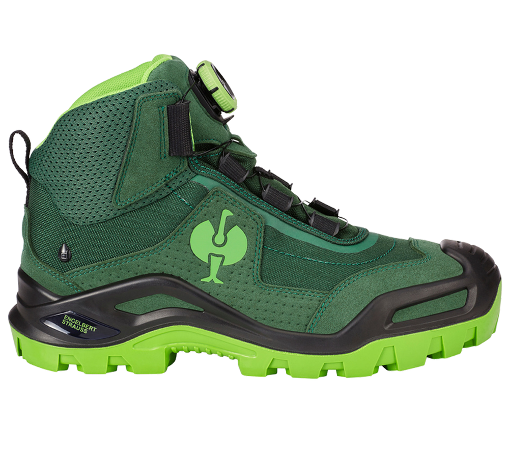 S3: S3 Chaussures hautes de sécurité e.s.Kastra II mid + vert/vert d'eau
