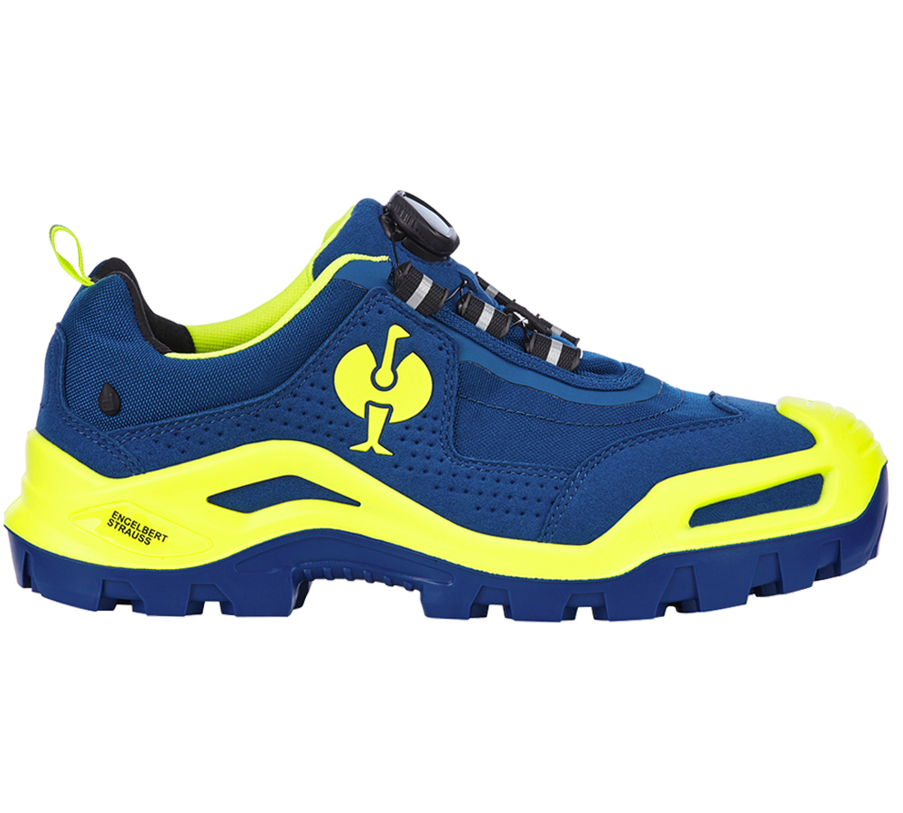S3: S3 Chaussures hautes de sécurité e.s.Kastra II low + bleu royal/jaune fluo