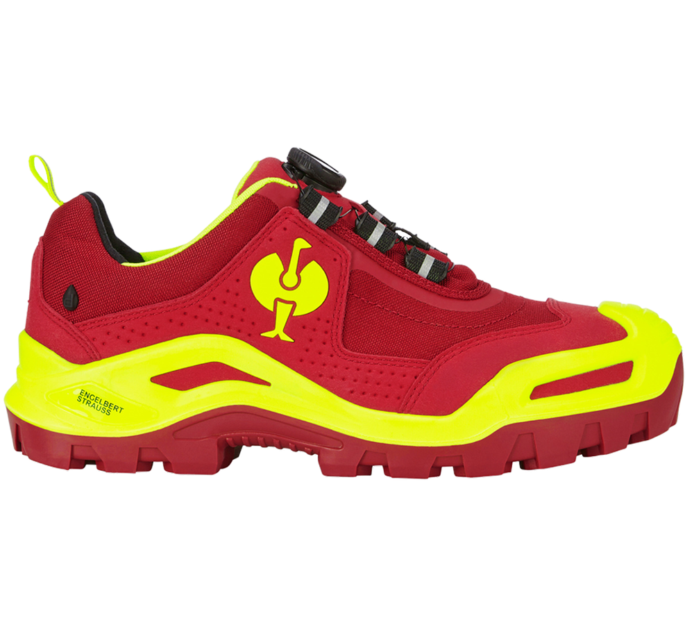 Chaussures: S3 Chaussures hautes de sécurité e.s.Kastra II low + rouge/jaune fluo