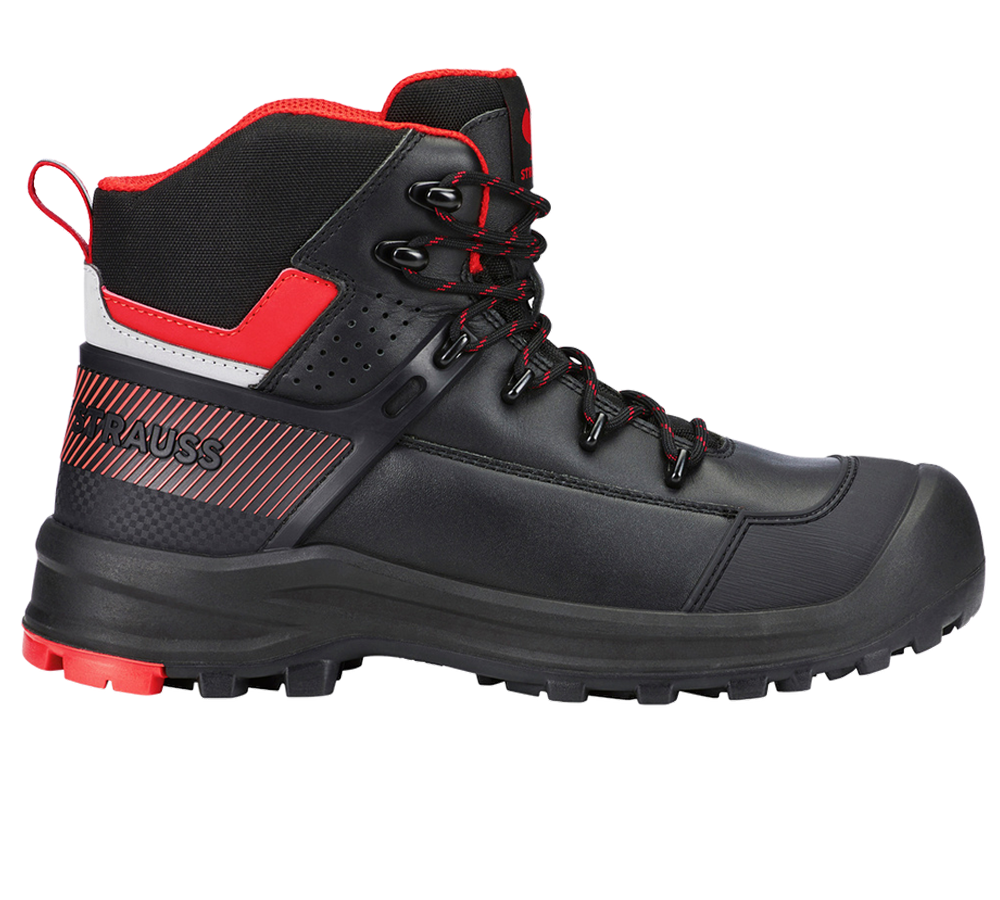 Schoenen: S3 Veiligheidsschoenen e.s. Katavi mid + zwart/rood