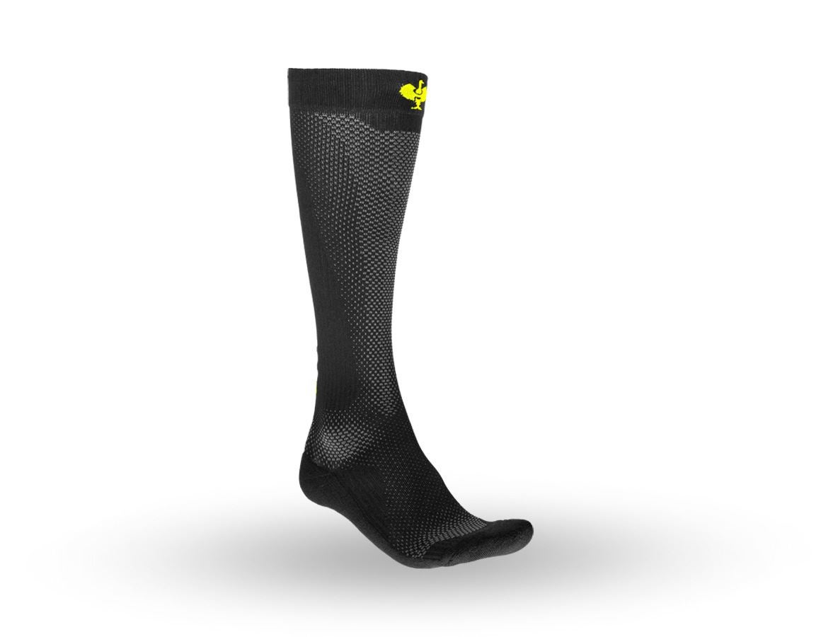 Sokken | Kousen: e.s. Allseason sokken Function light/x-high + zwart/signaalgeel
