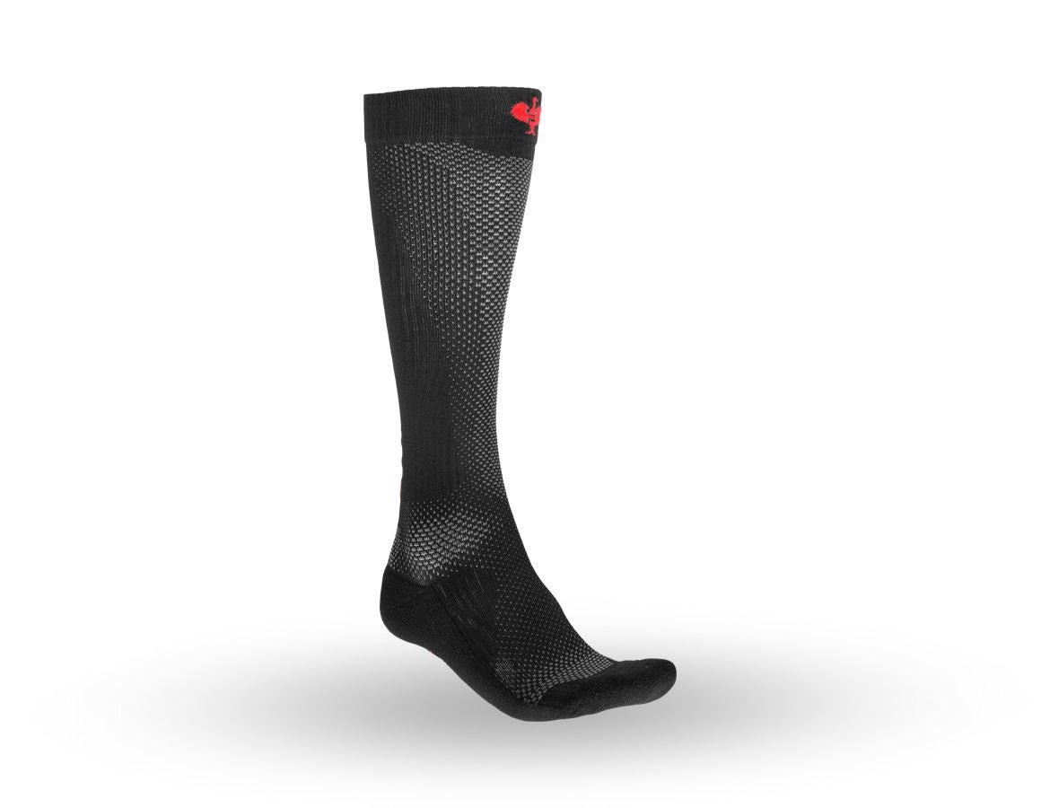 Socken | Strümpfe: e.s. Allseason Socken Function light/x-high + schwarz/straussrot