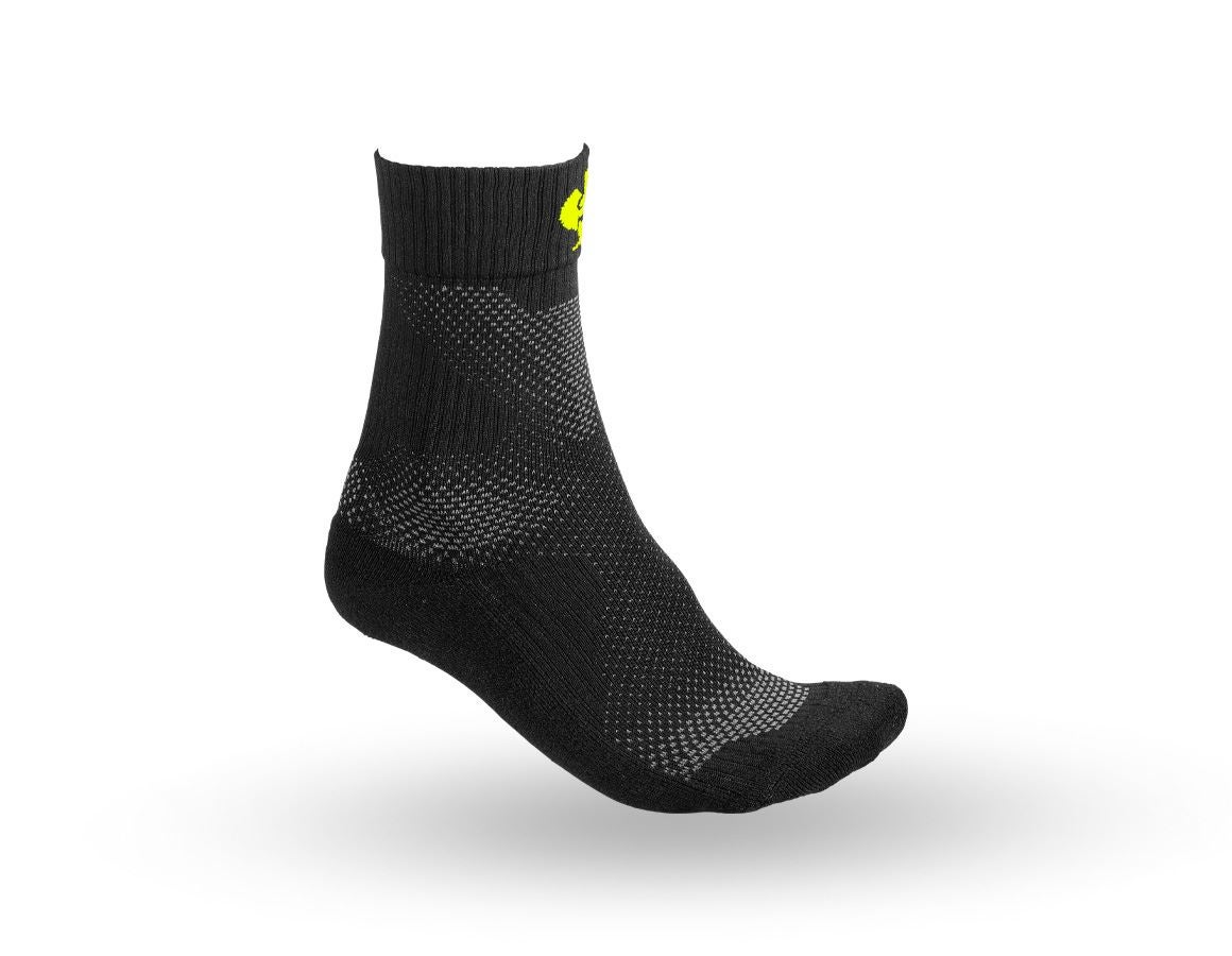 Sokken | Kousen: e.s. Allseason sokken Function light/high + zwart/signaalgeel