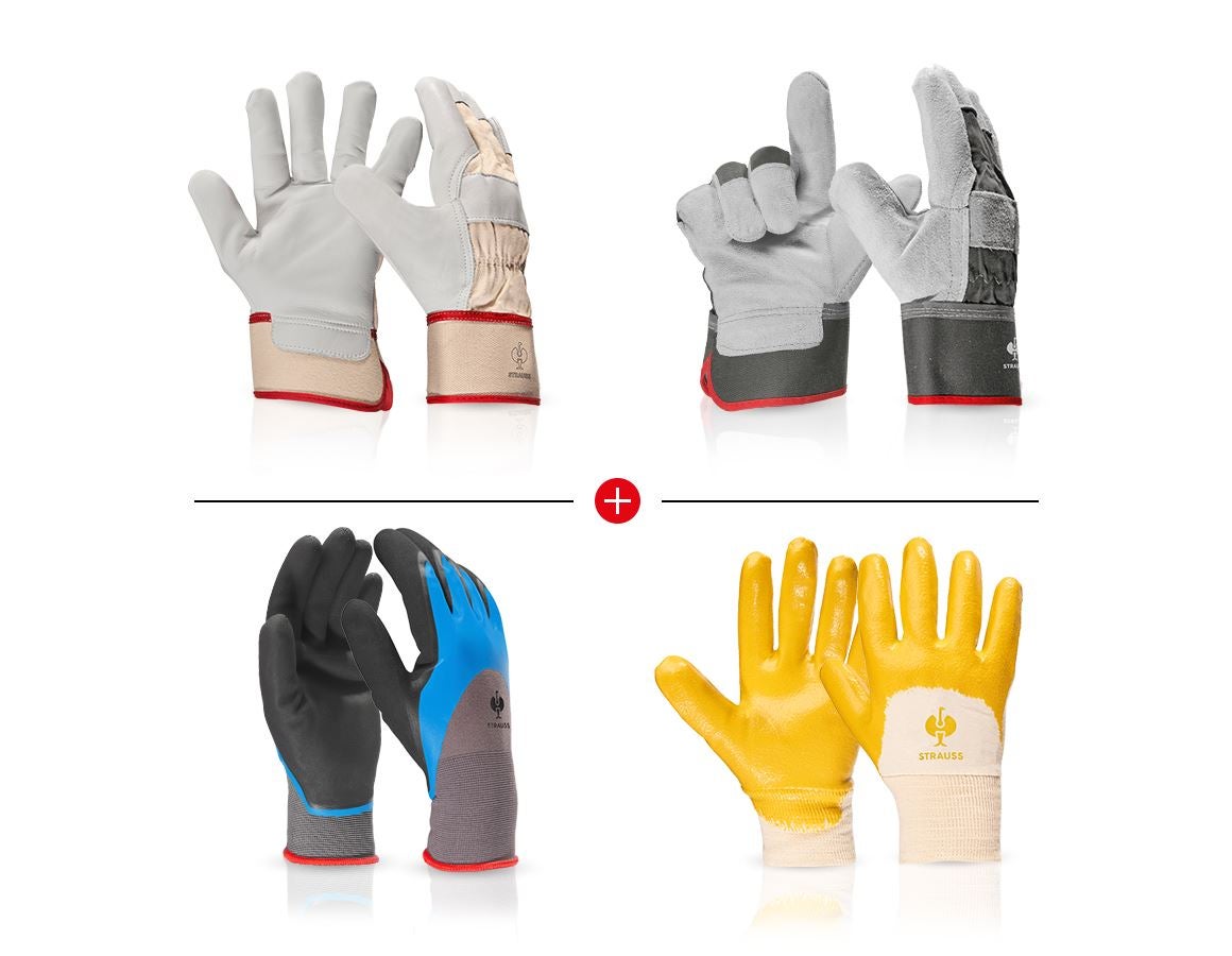 Sets | Accessoires: TEST-SET: handschoenen met zware mech. bescherming