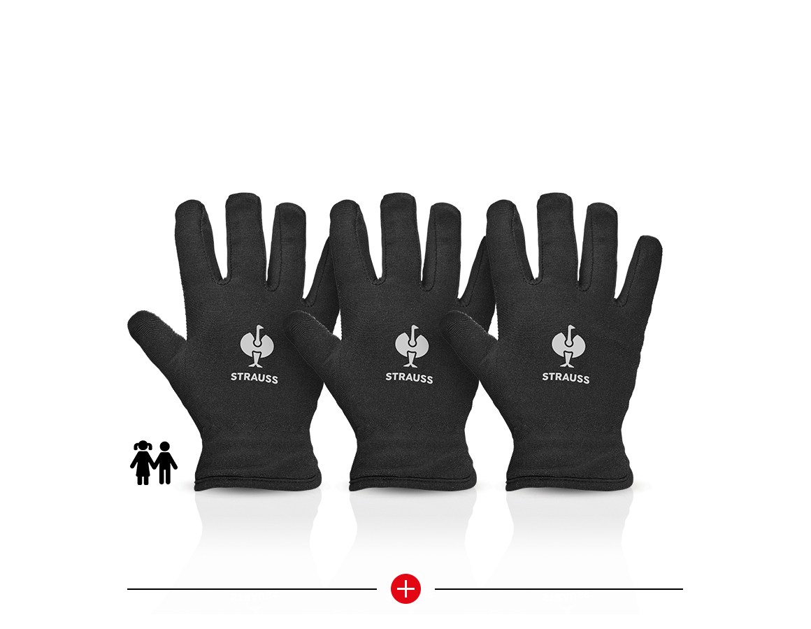Accessoires: 3 voor 2 e.s. kinder- winterhandschoen Fleece Com. + zwart
