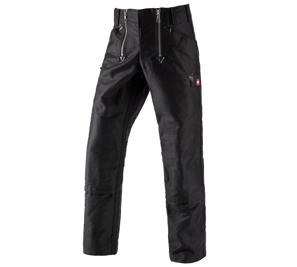 Pantalons de travail: e.s. Pantalon corp. retors double,s.pattes d‘élép. + noir