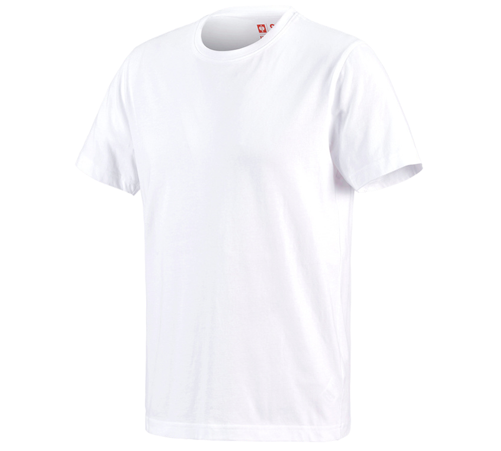 Hauts: e.s. T-shirt cotton + blanc