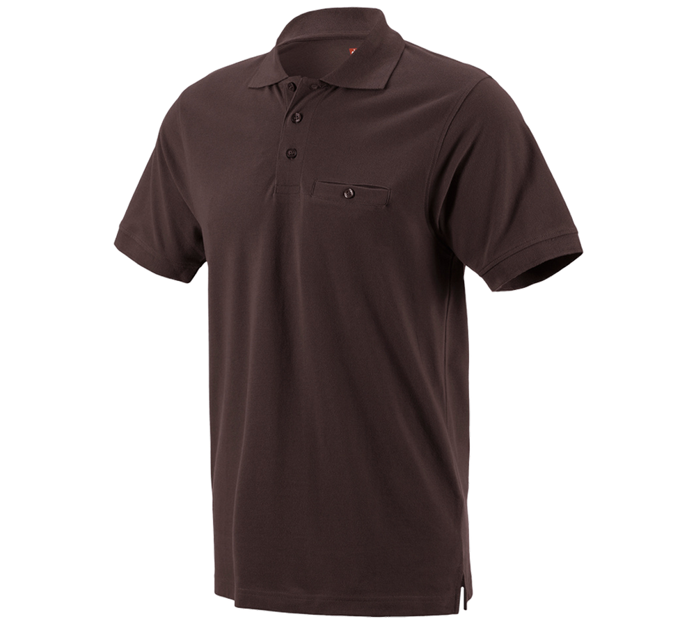 Onderwerpen: e.s. Polo-Shirt cotton Pocket + bruin