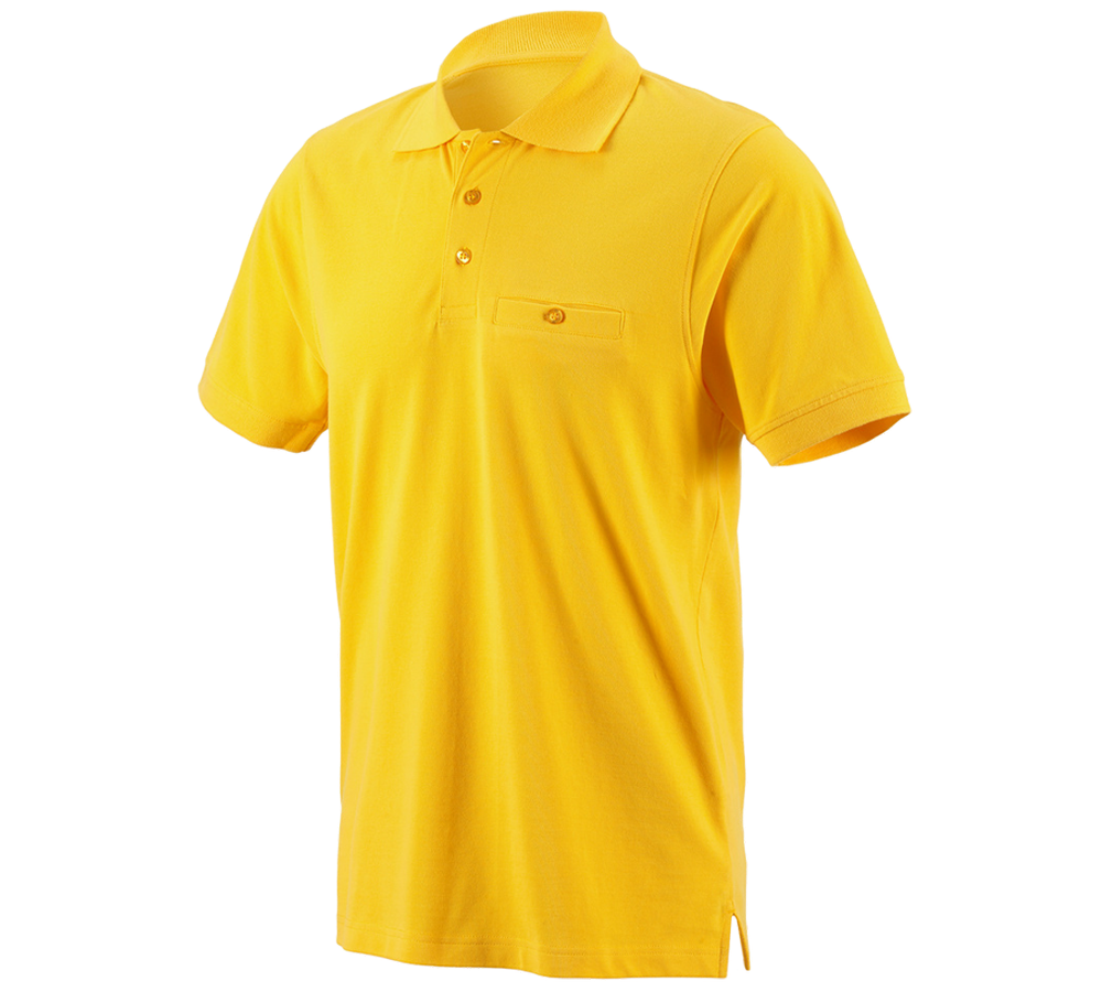 Tuin-/ Land-/ Bosbouw: e.s. Polo-Shirt cotton Pocket + geel