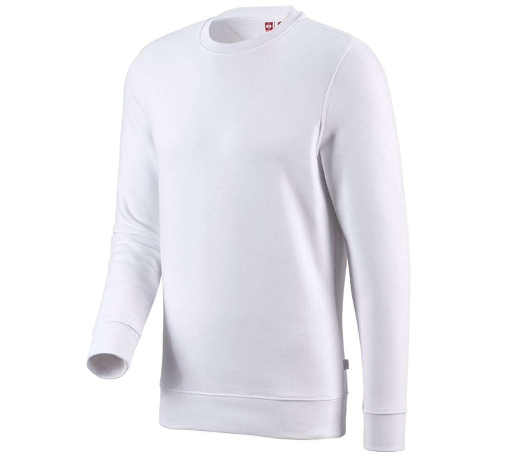 Menuisiers: e.s. Sweatshirt poly cotton + blanc