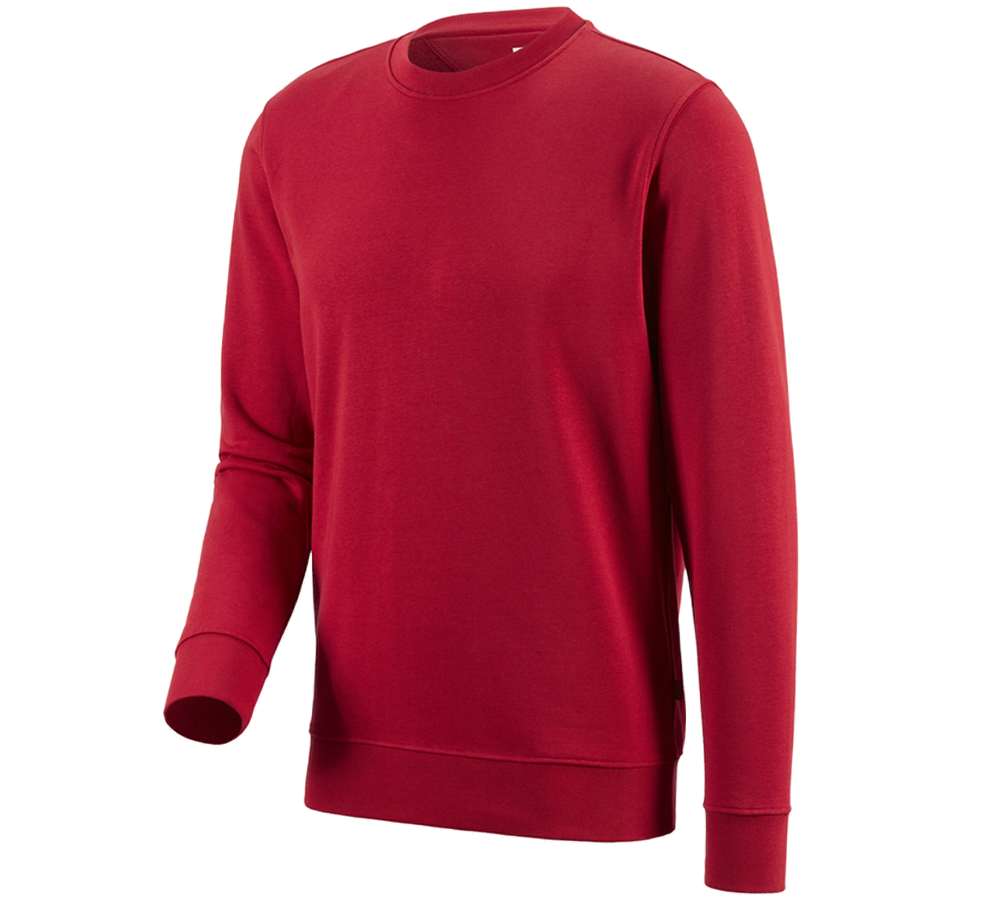 Menuisiers: e.s. Sweatshirt poly cotton + rouge