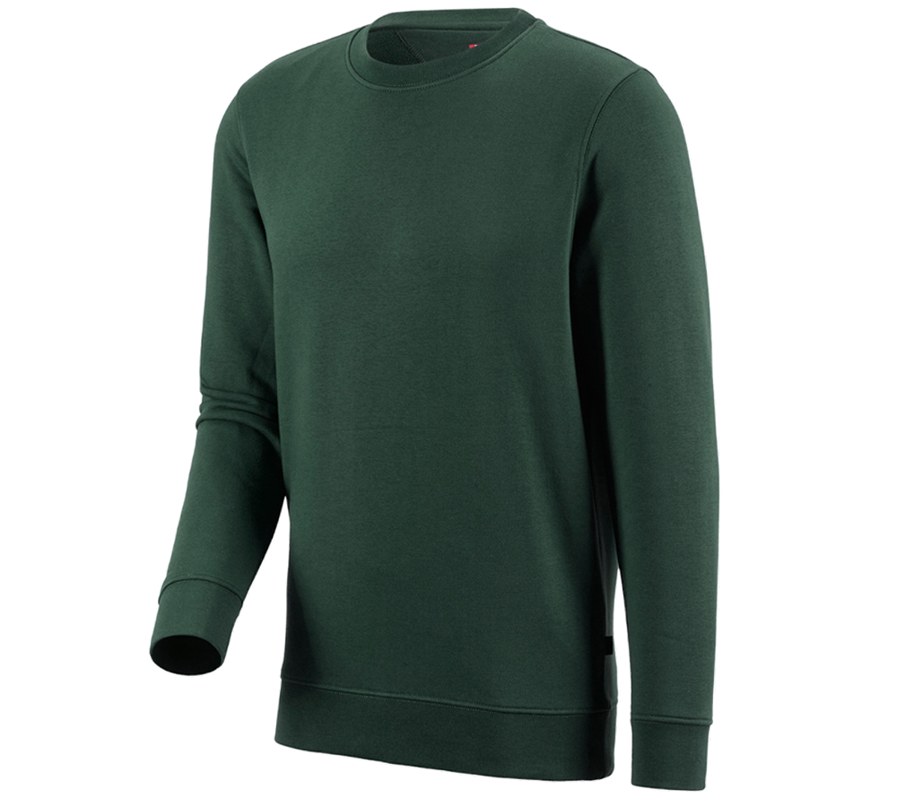 Hauts: e.s. Sweatshirt poly cotton + vert