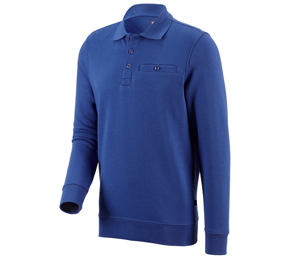 Hauts: e.s. Sweatshirt poly cotton Pocket + bleu royal