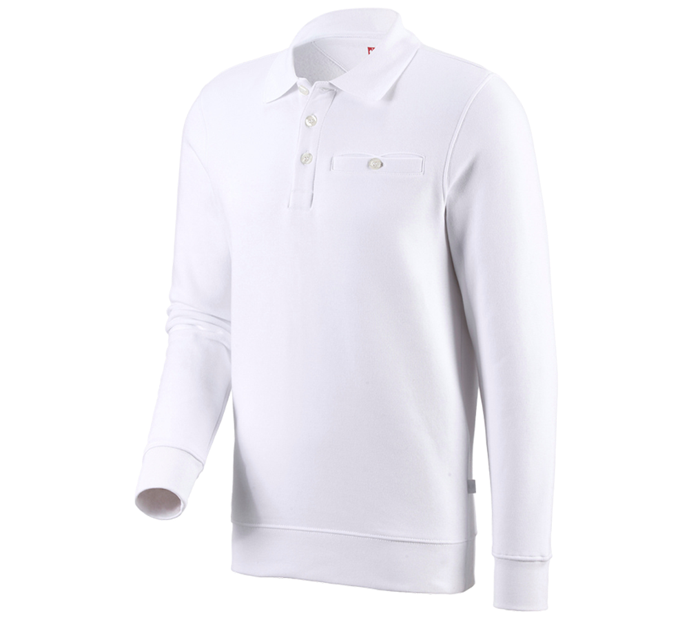 Shirts & Co.: e.s. Sweatshirt poly cotton Pocket + weiß