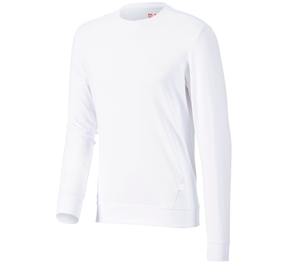 Shirts & Co.: e.s. Longsleeve cotton stretch + weiß