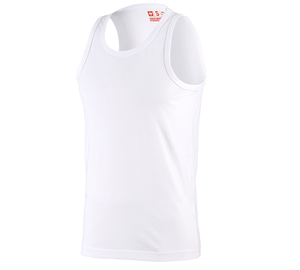 Hauts: e.s. T-shirt Athletic cotton + blanc