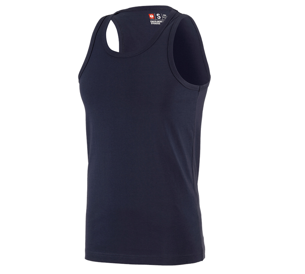 Bovenkleding: e.s. Athletic-Shirt cotton + donkerblauw
