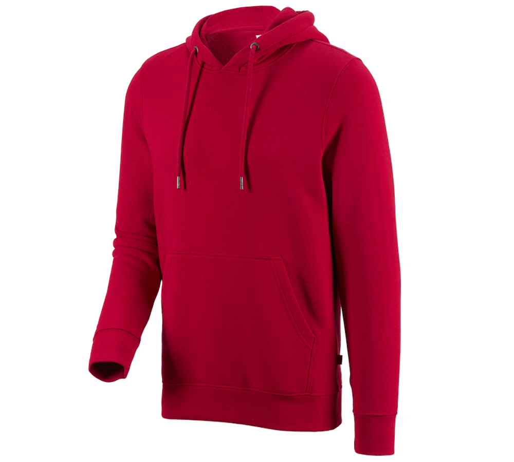 Thèmes: e.s. Sweatshirt à capuche poly cotton + rouge vif