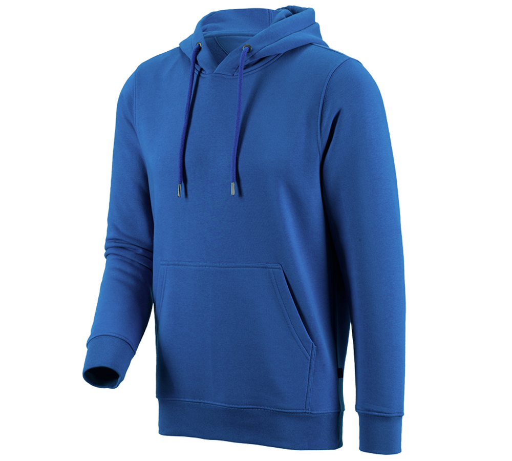 Menuisiers: e.s. Sweatshirt à capuche poly cotton + bleu gentiane