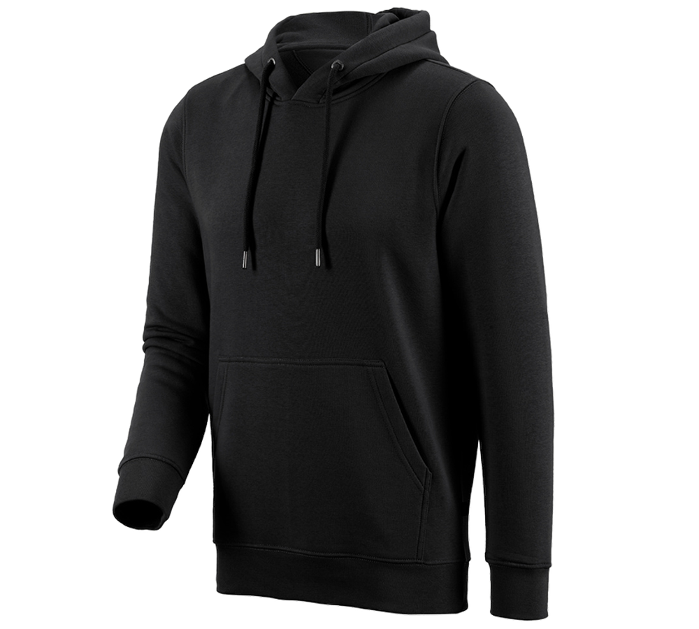 Bovenkleding: e.s. Hoody-Sweatshirt poly cotton + zwart