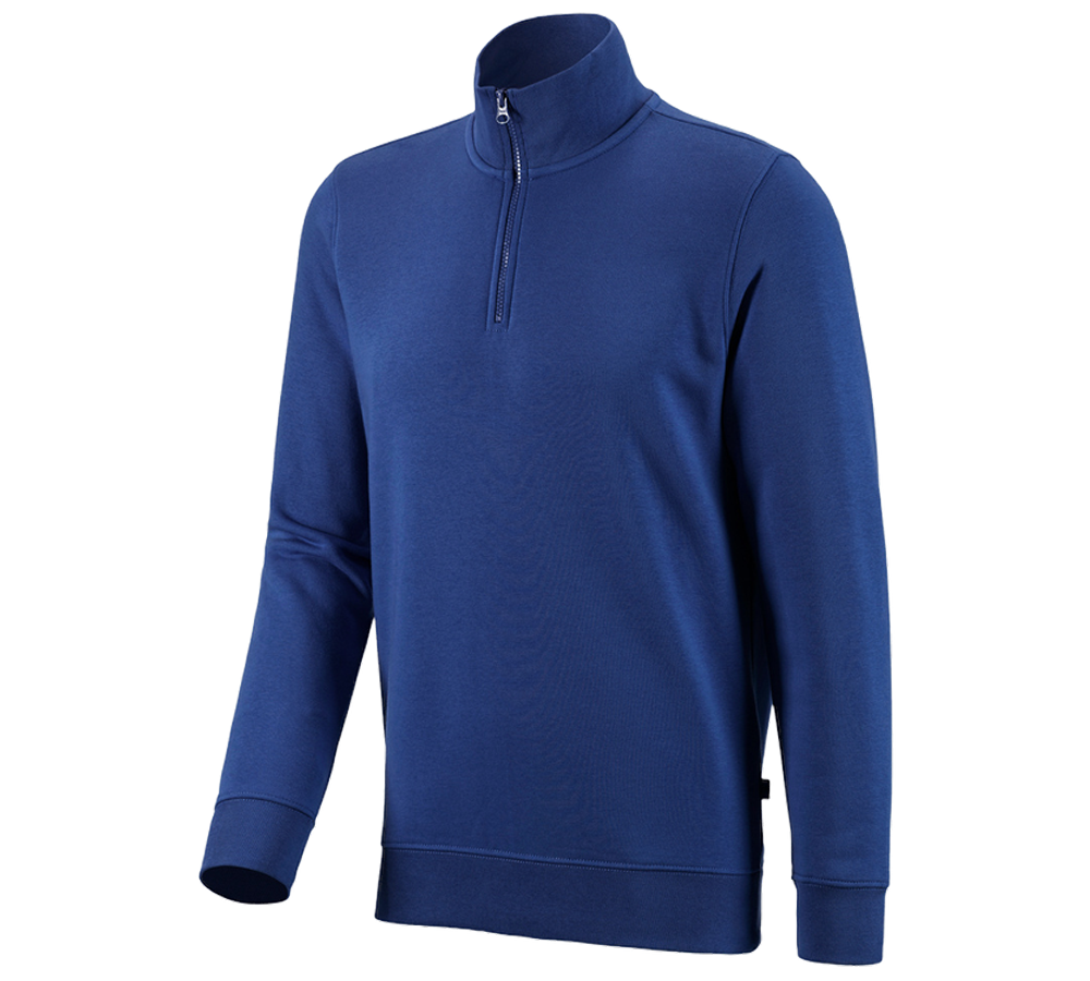 Menuisiers: e.s. Sweatshirt ZIP poly cotton + bleu royal