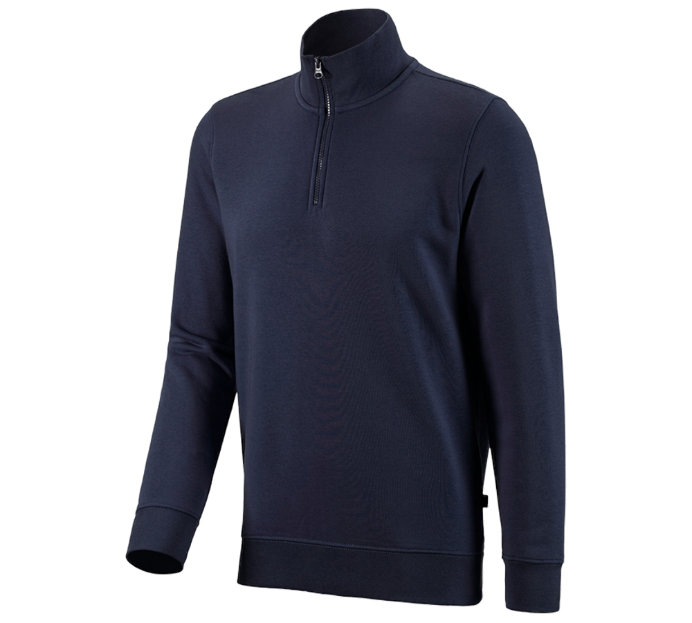 Shirts & Co.: e.s. ZIP-Sweatshirt poly cotton + dunkelblau