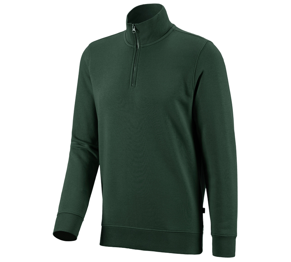 Onderwerpen: e.s. ZIP-Sweatshirt poly cotton + groen