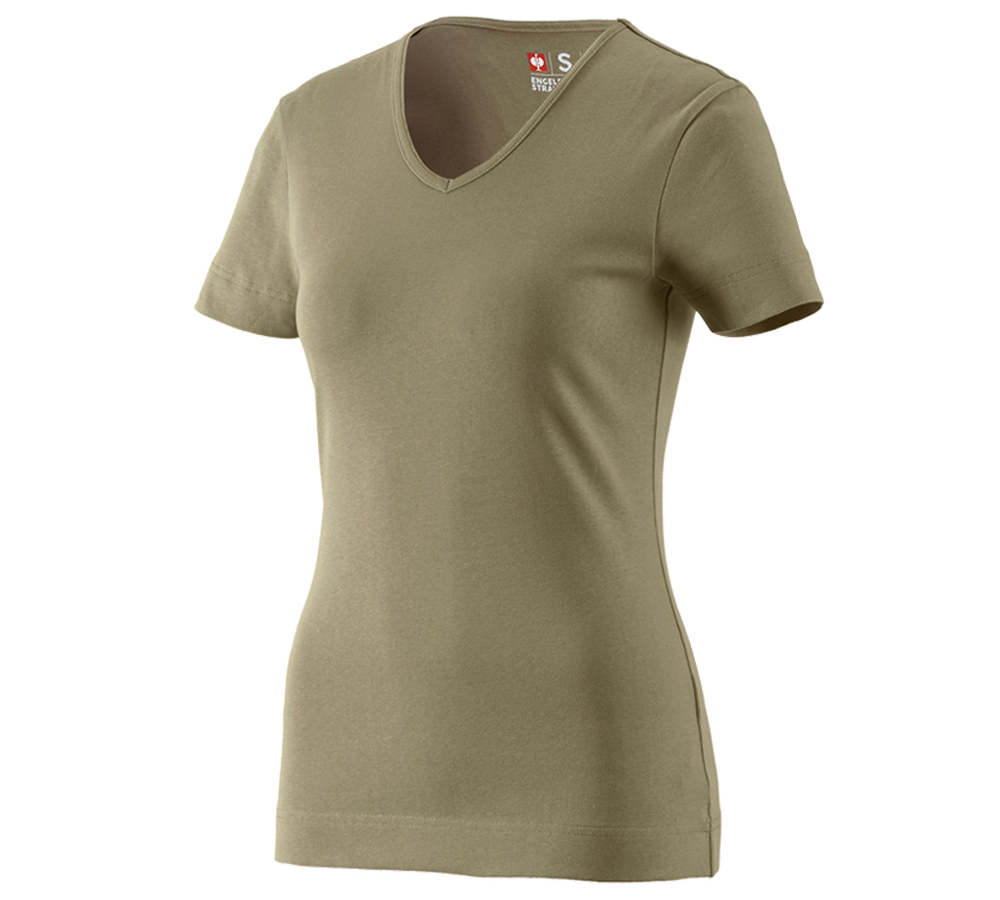 Installateurs / Plombier: e.s. T-shirt cotton V-Neck, femmes + roseau
