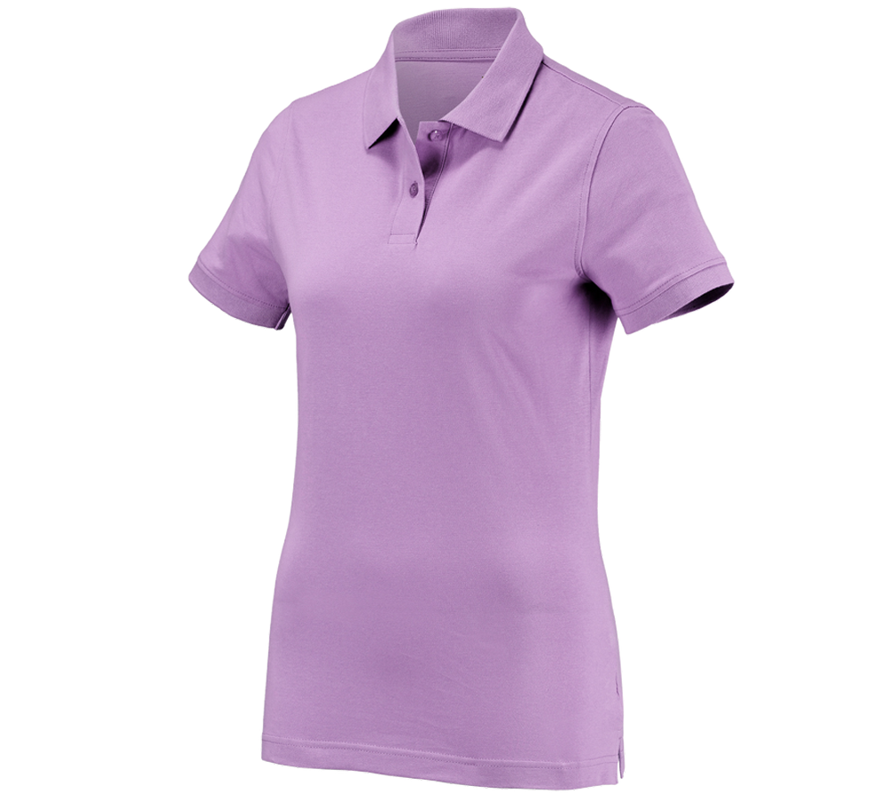 Bovenkleding: e.s. Polo-Shirt cotton, dames + lavendel