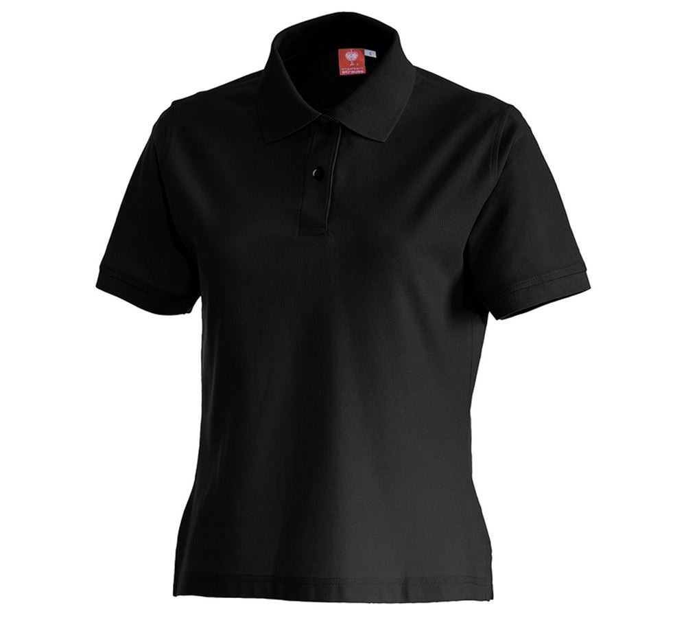 Shirts & Co.: e.s. Polo-Shirt cotton, Damen + schwarz