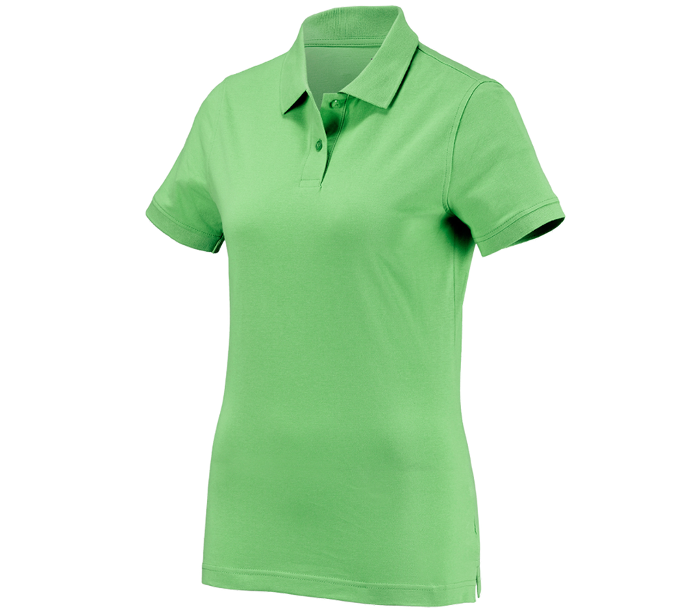 Shirts & Co.: e.s. Polo-Shirt cotton, Damen + apfelgrün