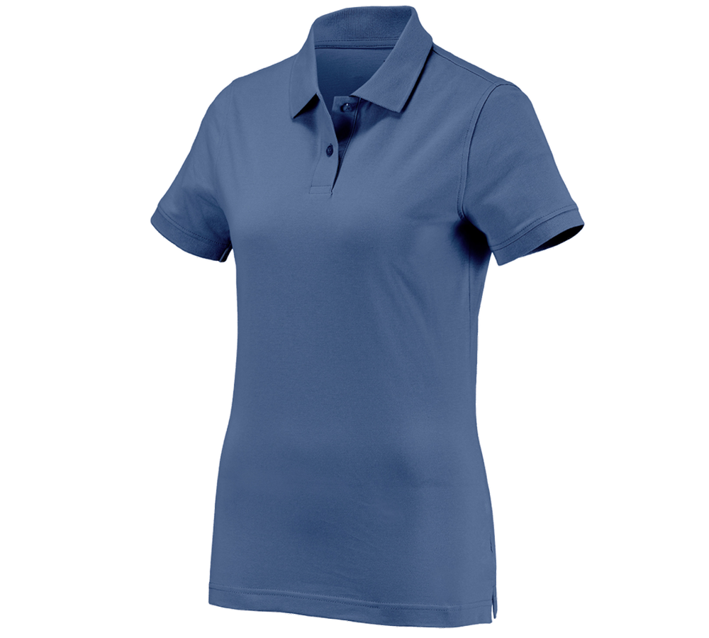 Bovenkleding: e.s. Polo-Shirt cotton, dames + kobalt
