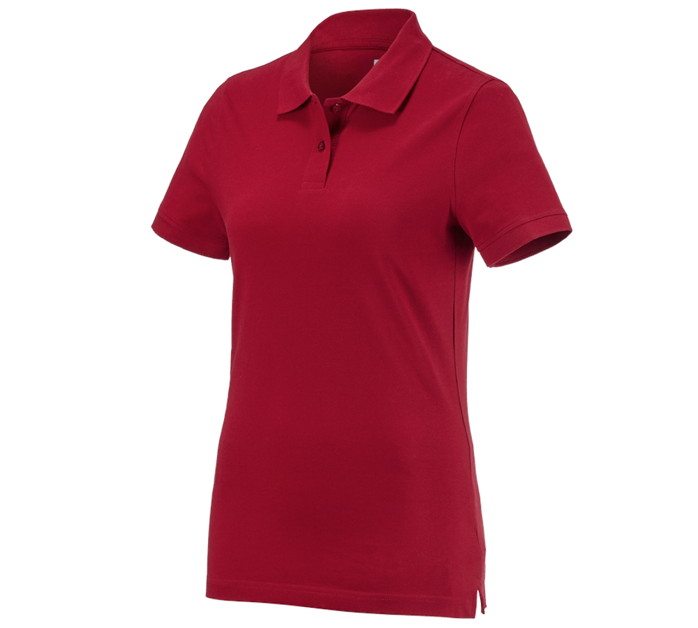 Onderwerpen: e.s. Polo-Shirt cotton, dames + rood
