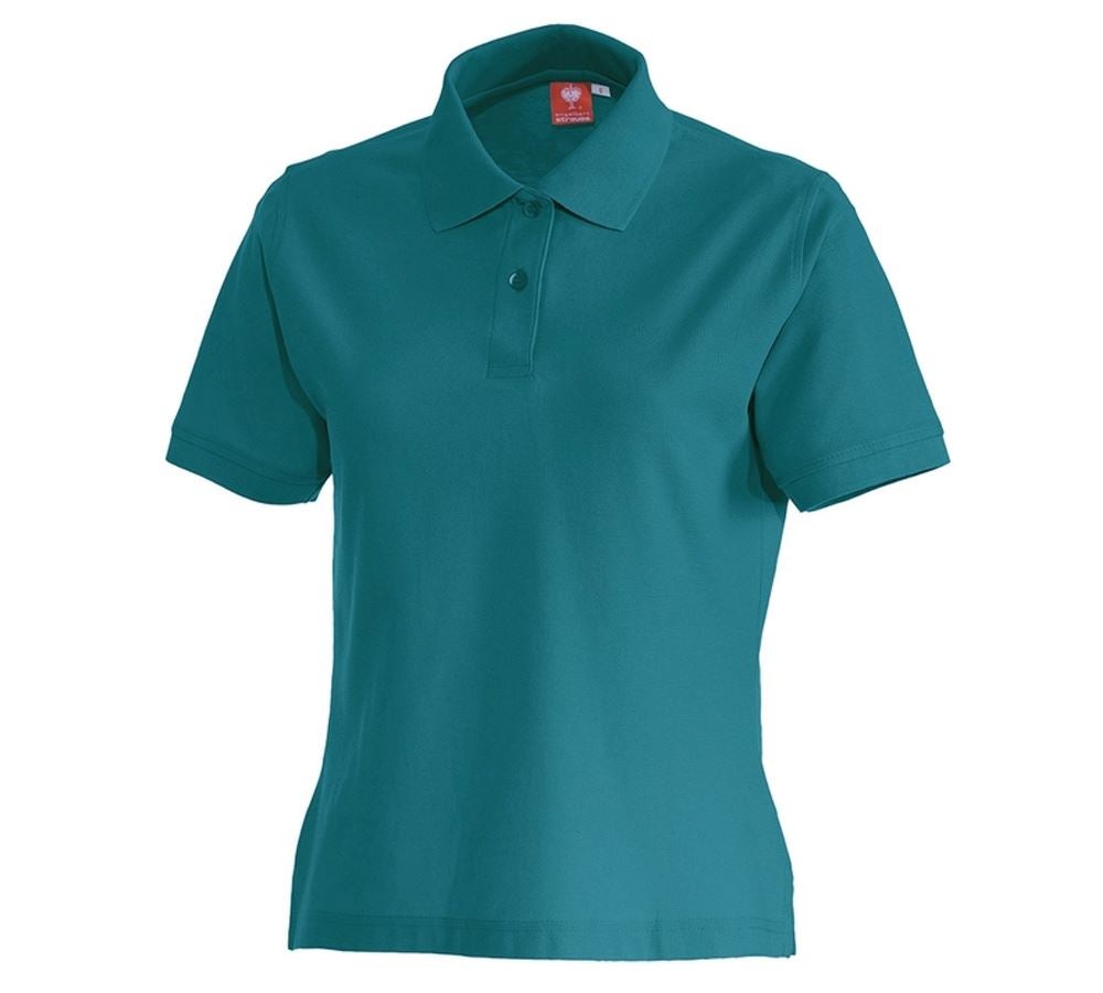 Shirts & Co.: e.s. Polo-Shirt cotton, Damen + petrol