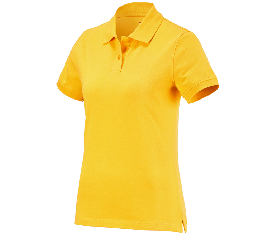 Shirts & Co.: e.s. Polo-Shirt cotton, Damen + gelb