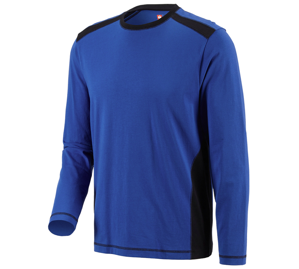 Bovenkleding: Longsleeve cotton e.s.active + korenblauw/zwart