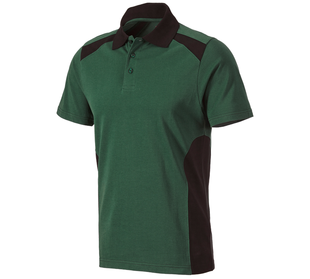 Themen: Polo-Shirt cotton e.s.active + grün/schwarz
