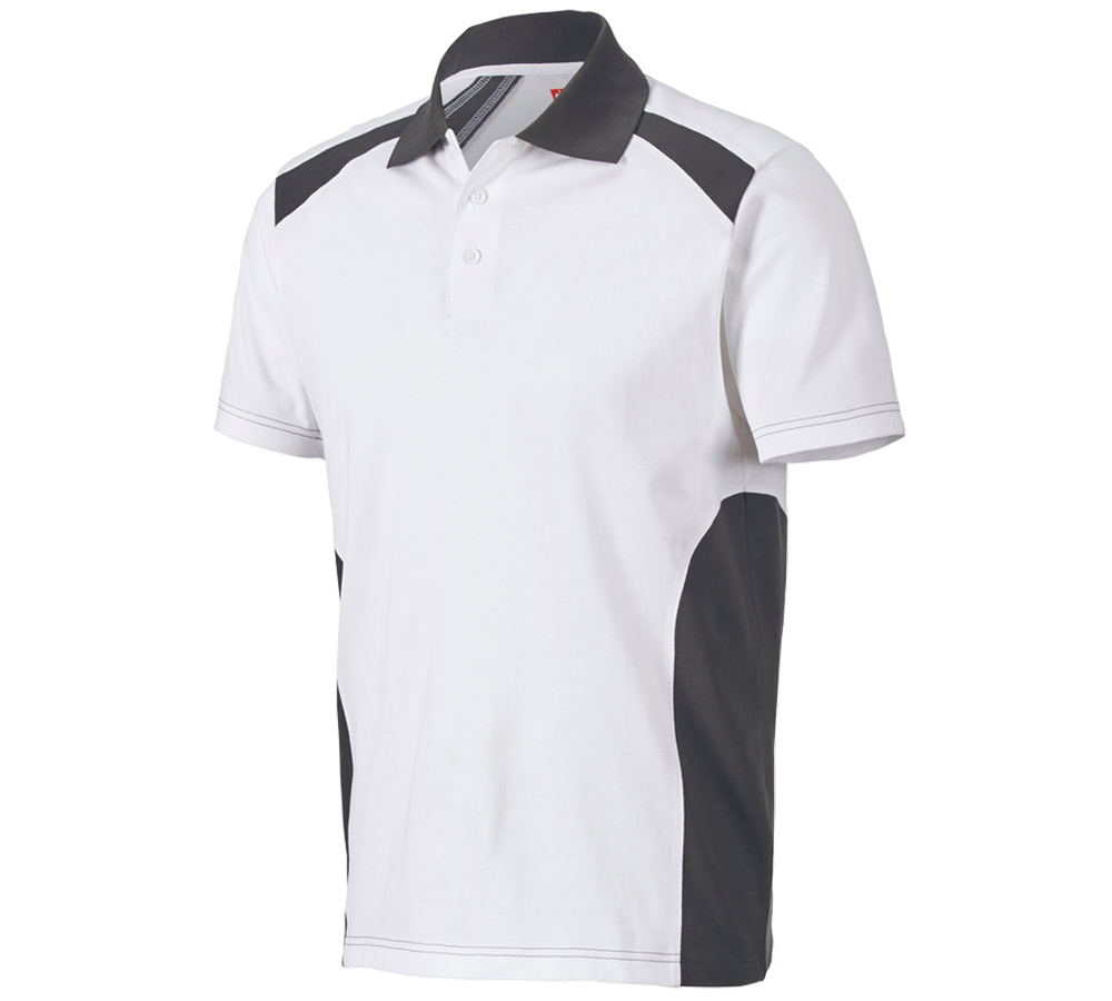 Themen: Polo-Shirt cotton e.s.active + weiß/anthrazit