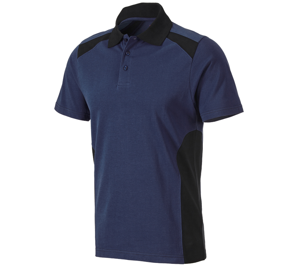 Onderwerpen: Polo-Shirt cotton e.s.active + donkerblauw/zwart