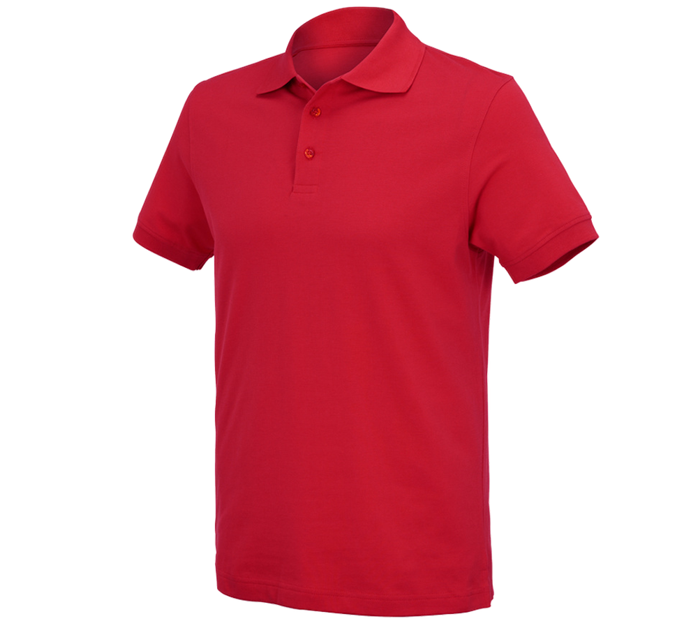 Shirts & Co.: e.s. Polo-Shirt cotton Deluxe + feuerrot