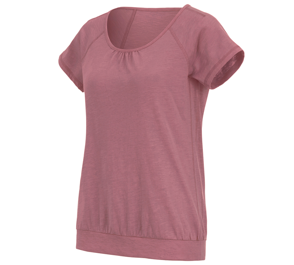 Thèmes: e.s. T-shirt cotton slub, femmes + vieux rose