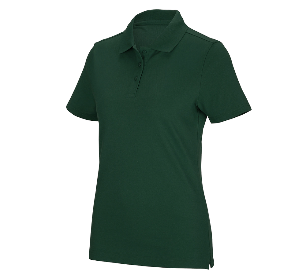Shirts & Co.: e.s. Funktions Polo-Shirt poly cotton, Damen + grün