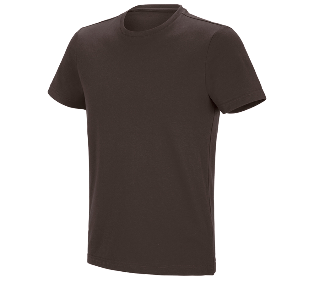 Bovenkleding: e.s. Functioneel T-shirt poly cotton + kastanje