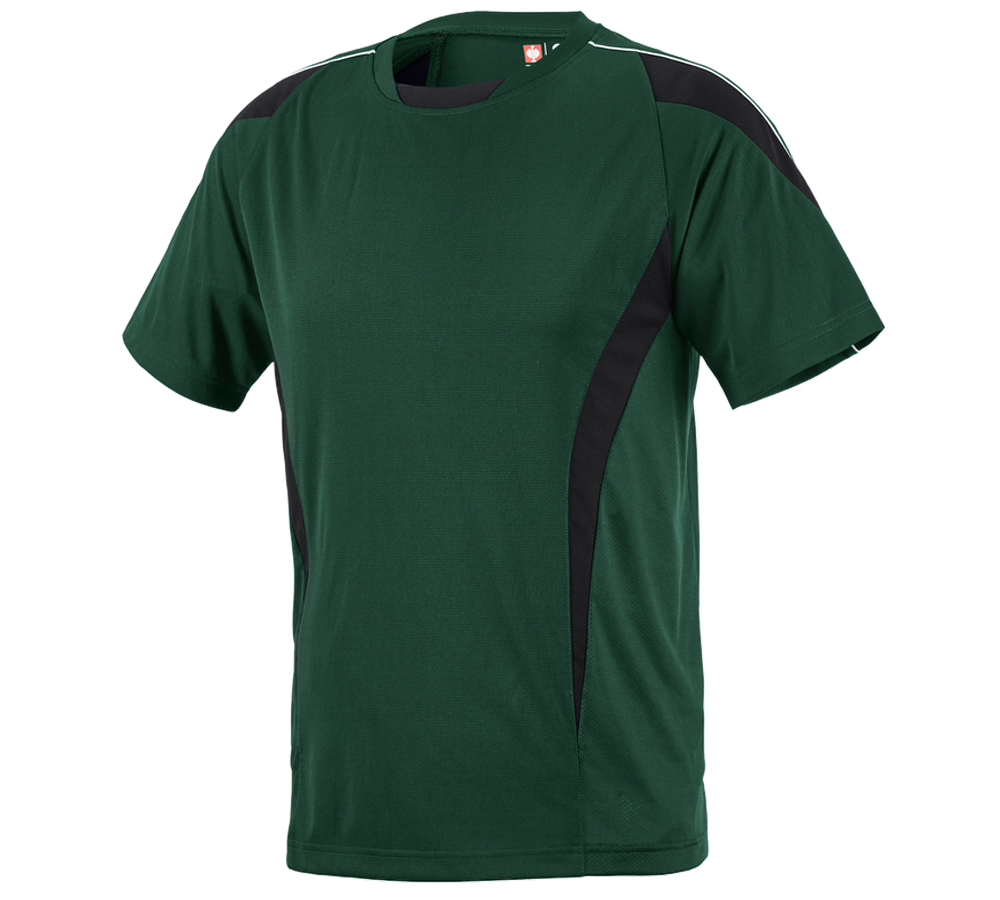 Bovenkleding: e.s. Funktioneel T-Shirt poly Silverfresh + groen/zwart