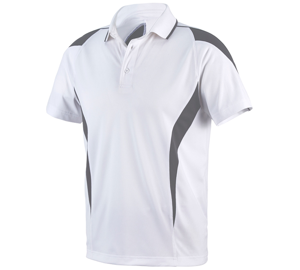 Onderwerpen: e.s. Funktioneel Polo-Shirt poly Silverfresh + wit/cement