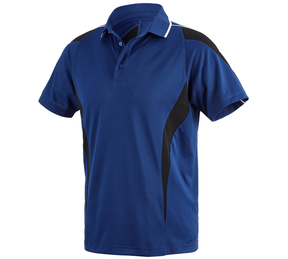 Onderwerpen: e.s. Funktioneel Polo-Shirt poly Silverfresh + korenblauw/zwart