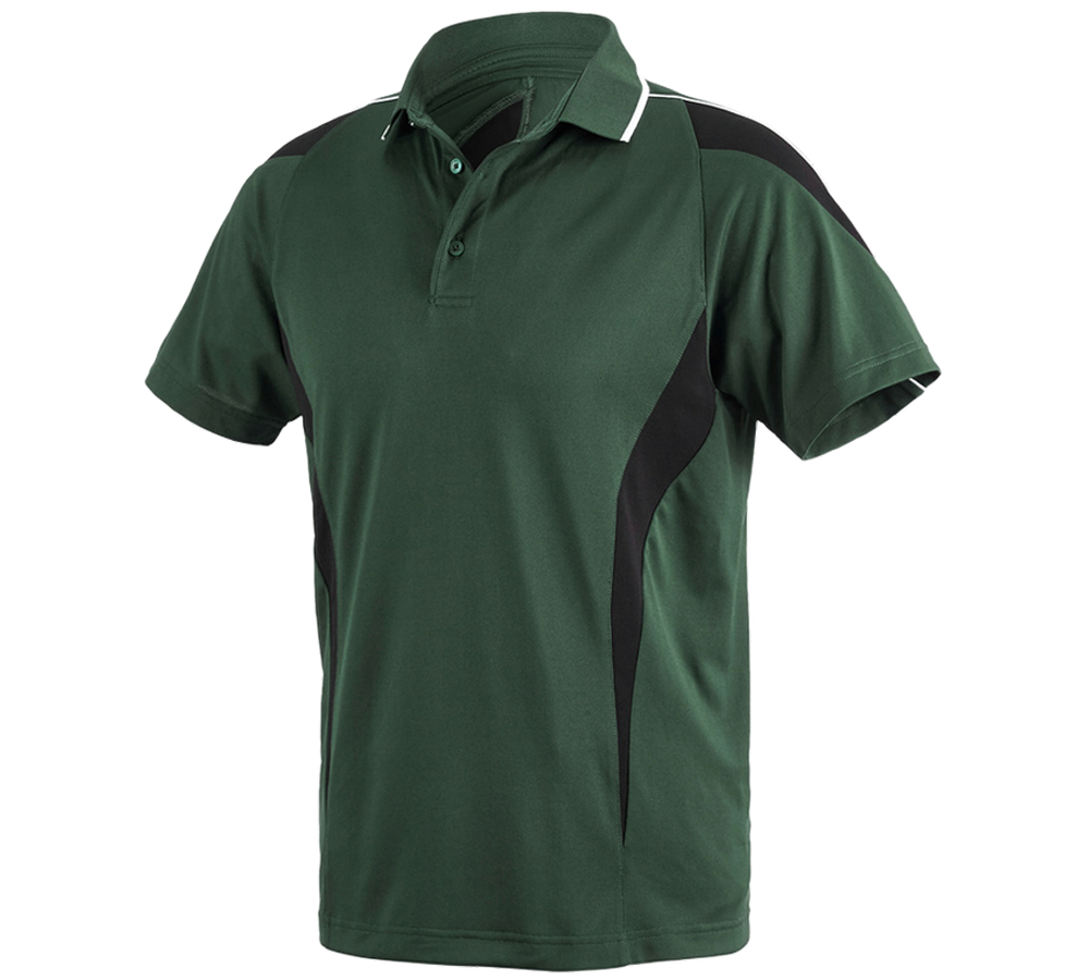 Bovenkleding: e.s. Funktioneel Polo-Shirt poly Silverfresh + groen/zwart