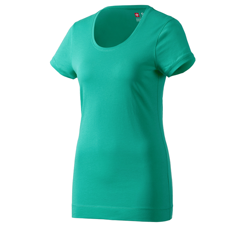 Shirts & Co.: e.s. Long-Shirt cotton, Damen + lagune