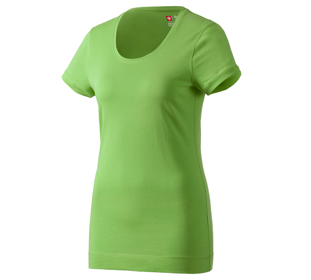 Shirts & Co.: e.s. Long-Shirt cotton, Damen + seegrün
