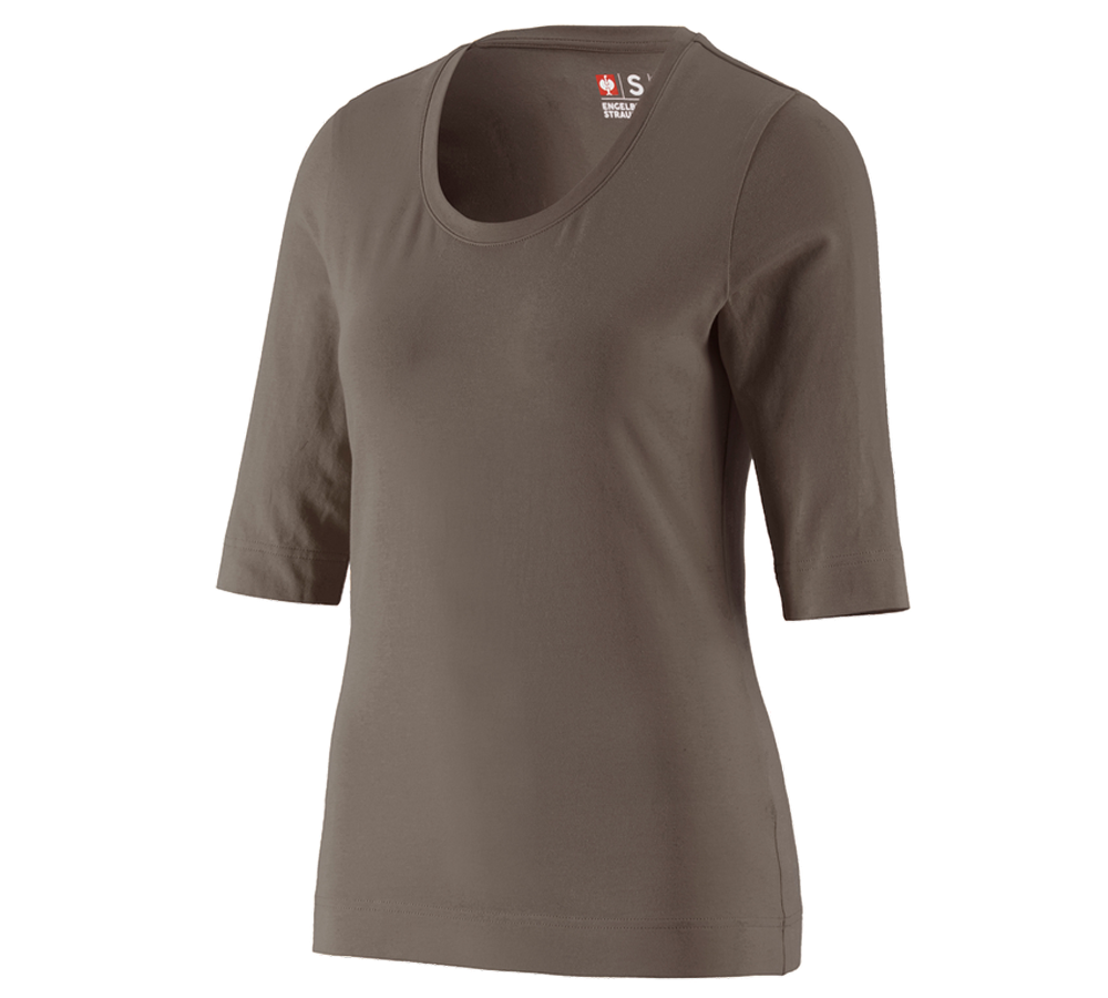 Thèmes: e.s. Shirt à manches 3/4 cotton stretch, femmes + pierre